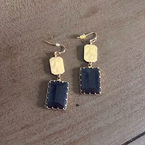 Artisan drop crystal earrings